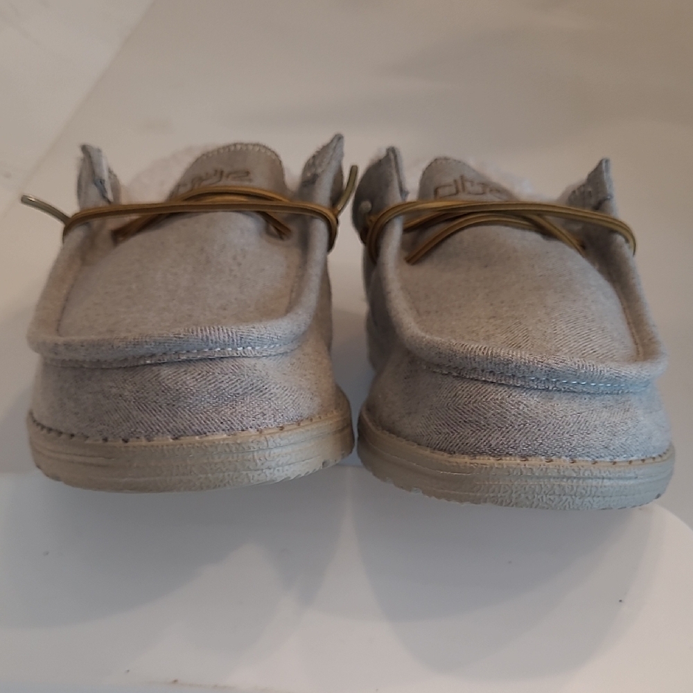 Hey Dude Wally Herringbone Canvas Loafer Chukka-Style Slide/ Slip On - Picture 6 of 17